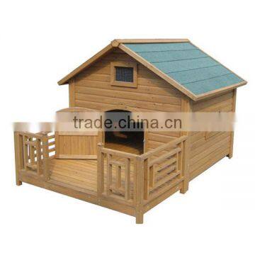Heavy duty Wooden Dog house with balcony DK006