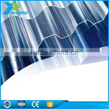 High quality anti-scratchs 0.8mm Corrugated Polycarbonate sheet for roofing