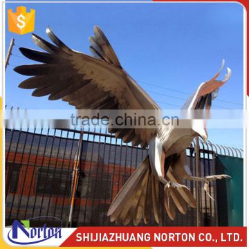 Large stainless steel eagle sculpture used for square decor NTS-017LI