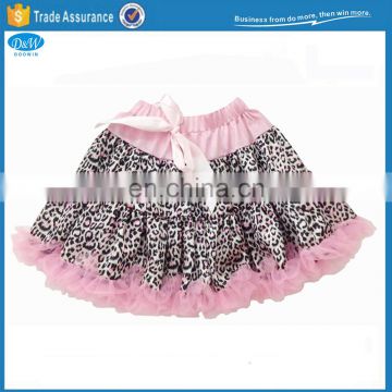 Lovely Fluffy Pink Leopard Pettiskirt Tutu Skirt for Woman