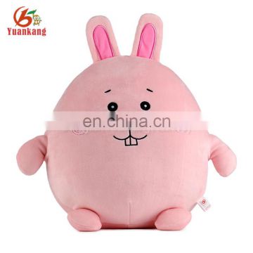factory wholesale plush egg-shaped soft pink rabbit toy
