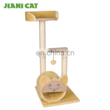 special faux suede cute animal shaped cat climbing tree