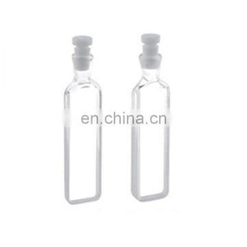 ES Quartz Glass Popular Q-114 Standard cell with stopper and with round bottom flow cell