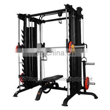 Professional commercial gym strength machine free weight YW-1761  smith and multi functional trainer machine