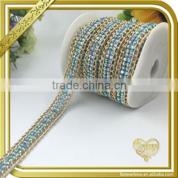 Best discount ab crystal rhinestone banding trimming chain diamante rhinestone trim FHRS-016