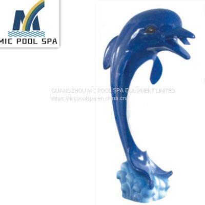 Cartoon Animal design fiberglass swimming pool waterfall