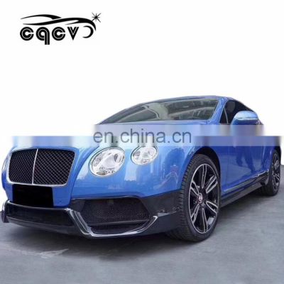 Body kit suitable for Bentley Continental GT in v style carbon fiber front bumper rear bumper side skirts and wing spoiler
