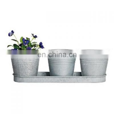 new metal white finished tray planters