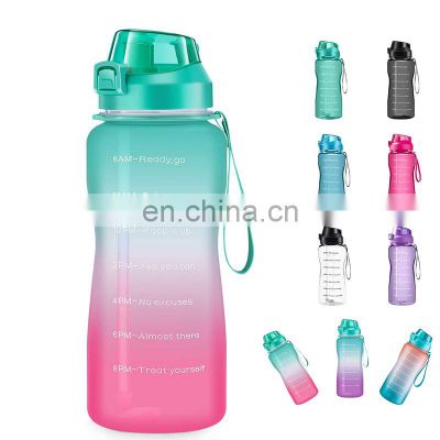high quality bpa free gym plastic sublimation leak proof eco friendly recycling fitness bottle with customized logo