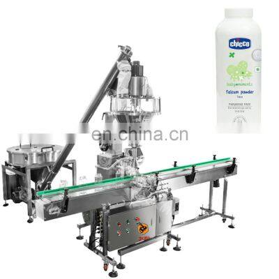 Type automatic bottle feeding system touch screen powder starch filling machine