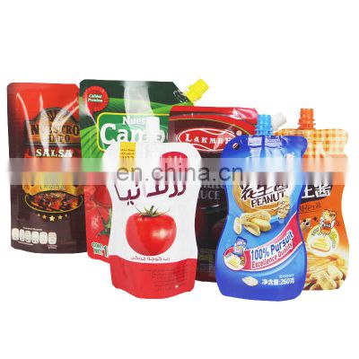 15ML/35ML/250ML/500ML Ketchup packaging bag stand-up spout pouch custom wholesale  juice packaging bag
