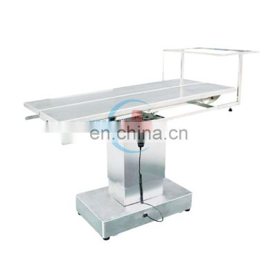 HC-R011A Vet clinic stainless steel V shape surface Electric Operating Table Vet Operating Table