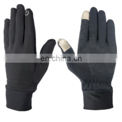 High Quality Wholesale Winter Warm Running Sports Black Touch Screen Cycling Gloves