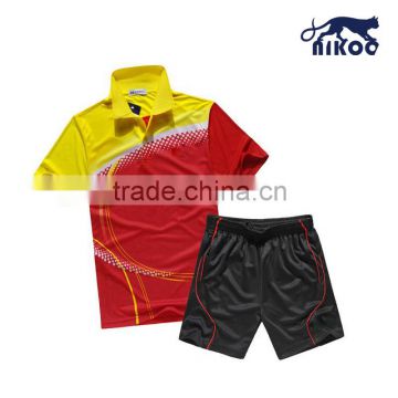 quality sublimated table tennis wear for youth