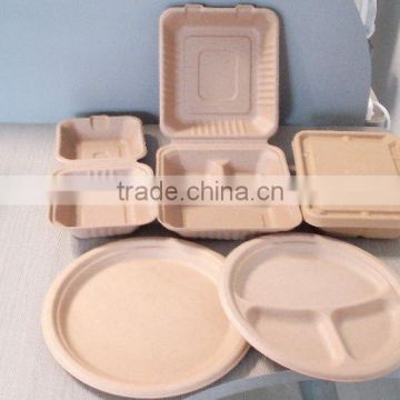 Disposable bamboo fiber tablewares