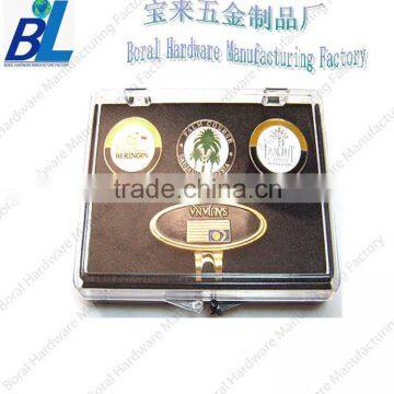 Promotional metal hat clip with golf ball marker sets
