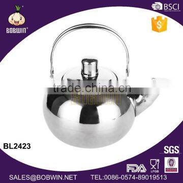 Polished Stainless Steel Tea Pot With Fliter