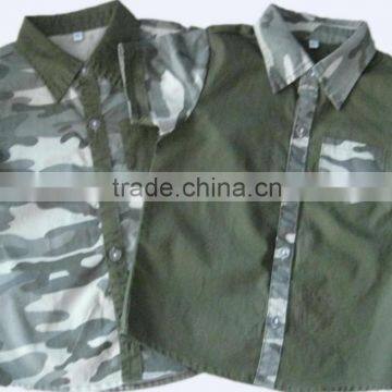 wholesale kids clothes summer short sleeve top camouflage shirt for children