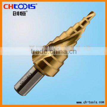 HSS step drill with TIN coating