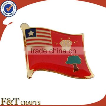 Custom soft enamel epoxy etching flag badge/flag badge/badge pin
