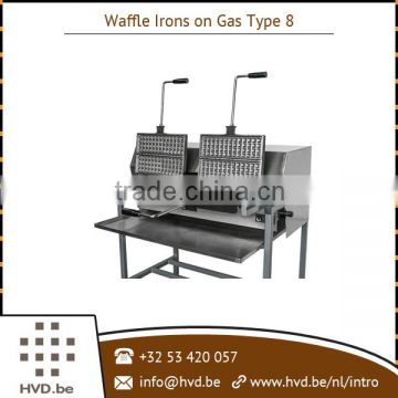 High Speed Gas Waffle Making Machine with Two Large Baking Plate