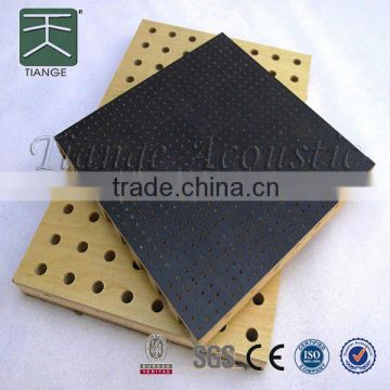sound absorption mdf wooden perforated acoustic wall panel noise stop acoustic panel for auditorium and gym