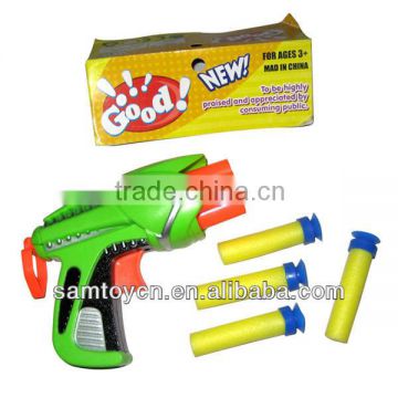Plastic yellow bullet gun toy