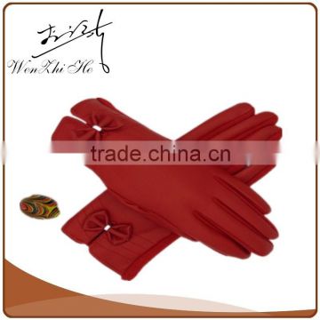 Baoding Factory Hot Sale Girls Leather Gloves With PU