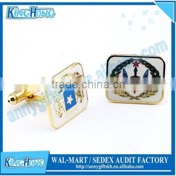 Gold Plated British Style Military Cufflinks