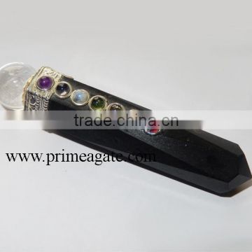 Black Tourmaline Chakra Healing Stick From Prime Agate Exports | Wholesale Healing Crystals | Chakra Healing wand Supplier