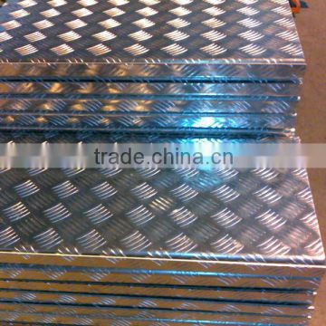 1220mm*2400mm embossed aluminum sheet with decorative pattern five bars with alloy 1060 3003 5052