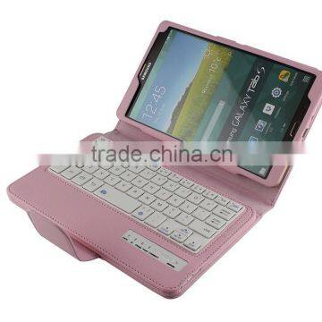 Litchi Pattern Wireless Mini Bluetooth Keyboard for Samsung TABS 8.4inch T700/705-SA04