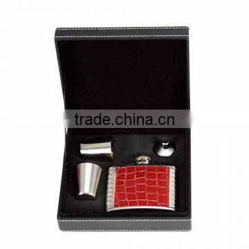 2012 red beautiful wine accessory set delicate leather box series