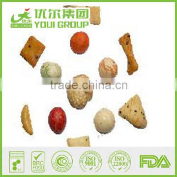 HACCP,ISO,BRC,HALAL Certificat rice crackers and Coated Peanuts Mix4 NON-GMO,Rich in dietary fibres, good for Stomach YOUI GROUP