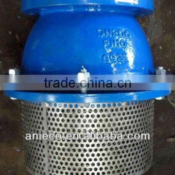 cast iron foot valve with strainer of ss