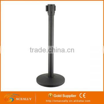 advertising flat base retractable belt queue barrier stantion