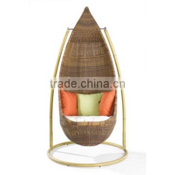CH-CL054 rattan swinging chair, garden egg chair, rattan hanging chair with cushion