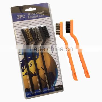 copper wire scrub brush sets with plastic handle