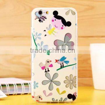 Color painting retro flower case cover, back cover case for iPhone 6