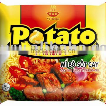 Spicy beef flavour potatoes noodles-halal certificate