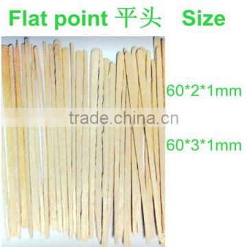 disposable flat point white birch toothpicks