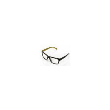 Yellow And Black Optical Frames For Men For Myopia Glasses , Square Shaped