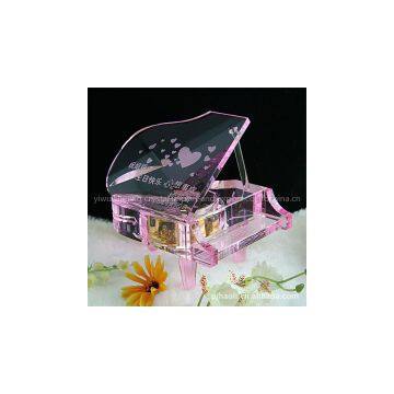 customized crystal piano music box