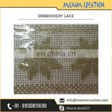 Flawless Finishing Embroidery Lace for Wedding Dress Available at Economical Rate