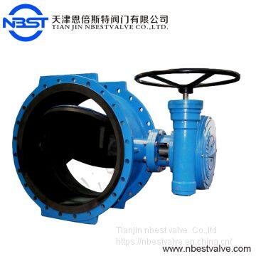 Manual rubber seal big size long structure type butterfly valve DN1500