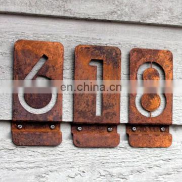 Cute laser cutting house numbers and compamy address board