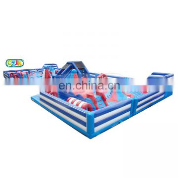 giant blue china commercial inflatable fun city for sale