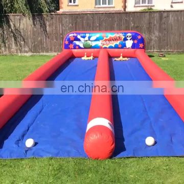 Giant Inflatable Human Bowling Pins Balloon Lanes Cheap Outdoor Inflatable Sport Bubble Bowling Ball Alley Set Game