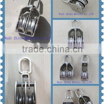 stainless steel swivel pulley single swivel pulley with ring