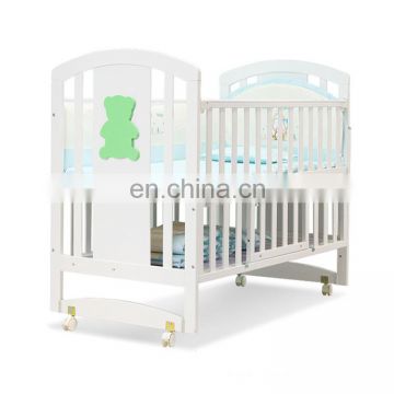 made in China factory European style Luxury 6 IN 1 wood baby cribs bed